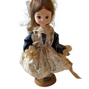 Vintage 1970s Bradley Dolls Miss May Diamond Darling Of Month doll with Stand